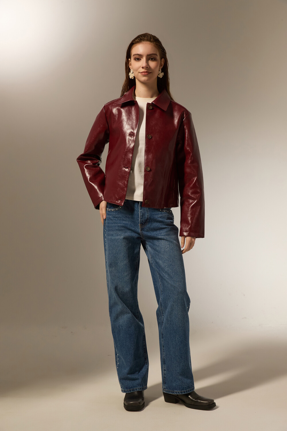 Chaqueta Tashira Cereza