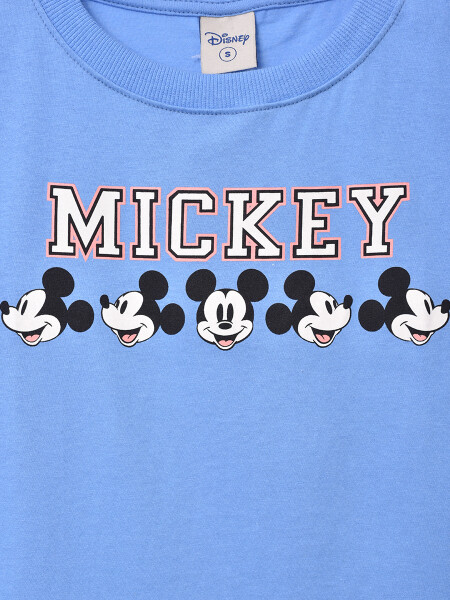 REMERA MICKEY FACES AZUL PIEDRA
