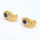 Caravanas En Oro 18K, Brillantes Y Zafiros Caravanas En Oro 18K, Brillantes Y Zafiros