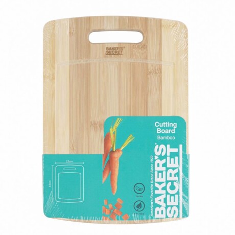 Tabla Rectangular 23x33Cm en Bambú para Picar Baker's Secret Natural