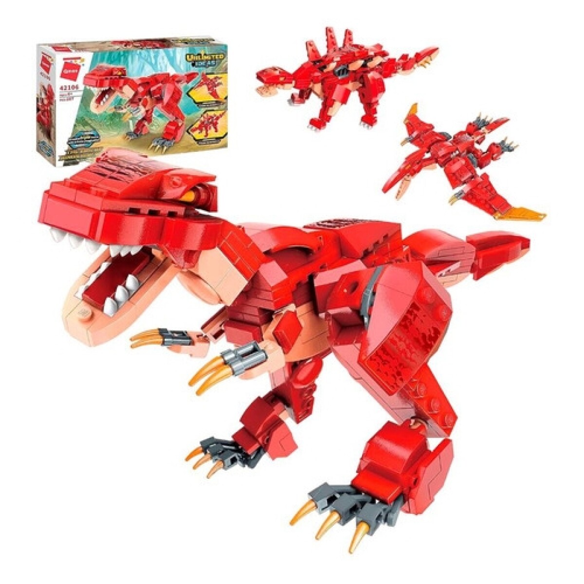 Dinosaurio en bloques de construcción 287 piezas (3 en 1) 