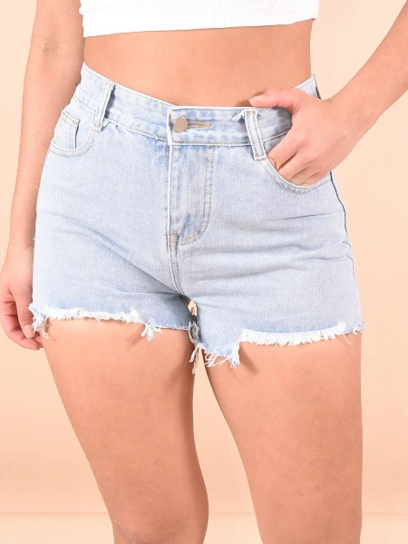 SHORT LOVE AZUL CLARO
