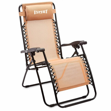 Silla Reposera Plegable Portátil Camping Playa Jardín Marron