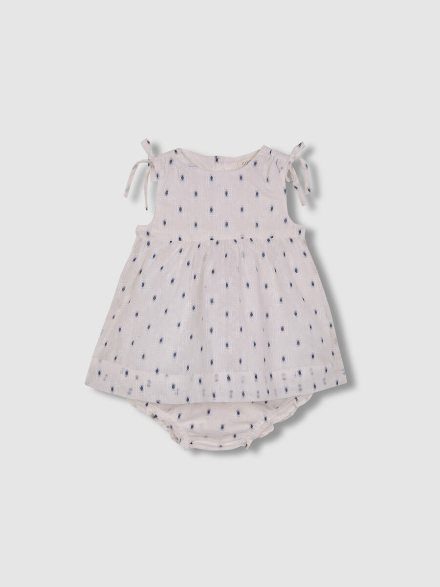 Vestido Dobby Lazada Hombro Blanco