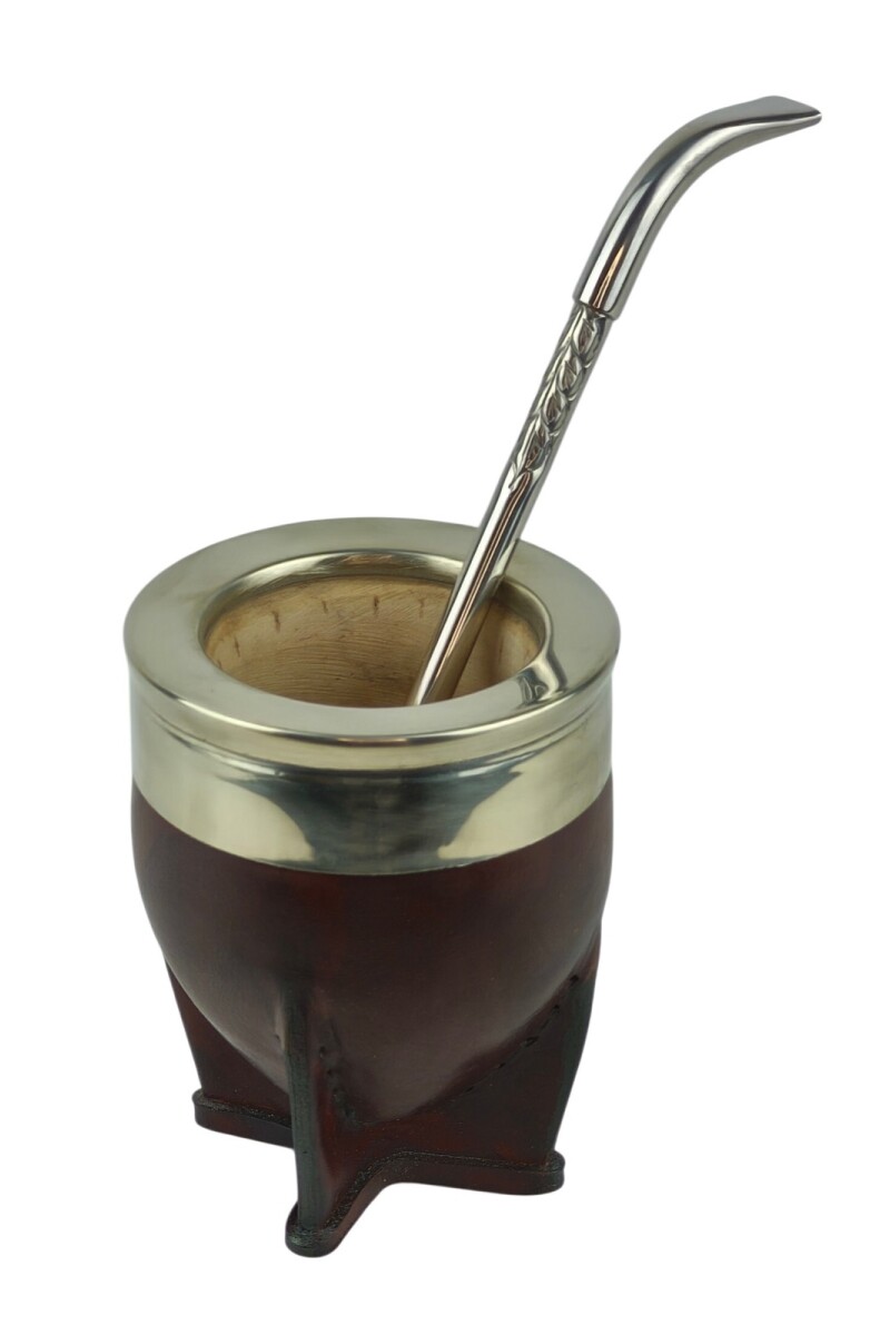 Mate imperial de calabaza y alpaca Marrón liso