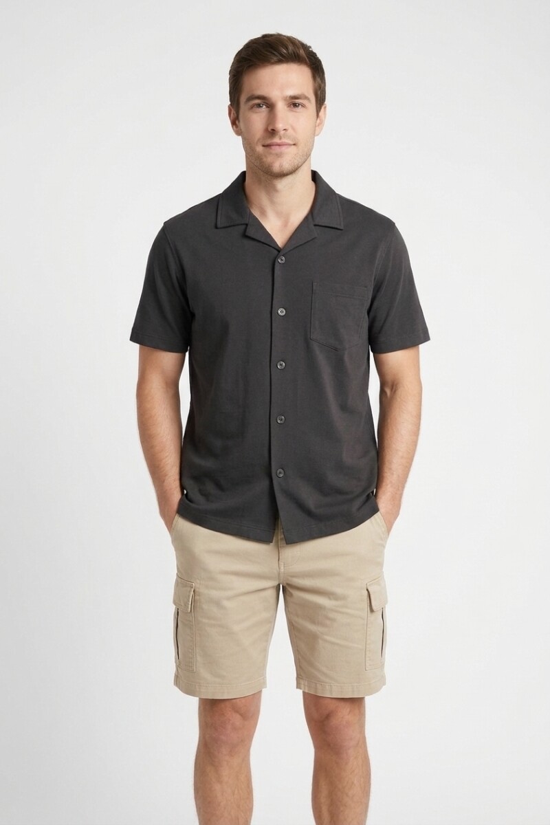 Camisa manga corta GRIS OSCURO