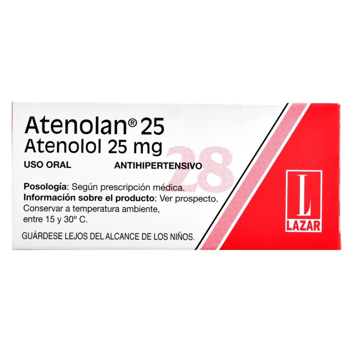 Atenolan 25 mg 28 Comprimidos 