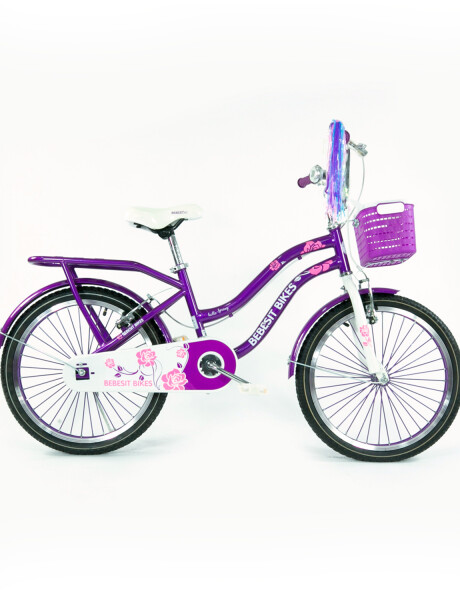 Bicicleta Bebesit Queen rodado 20" con canasto y parrilla Violeta