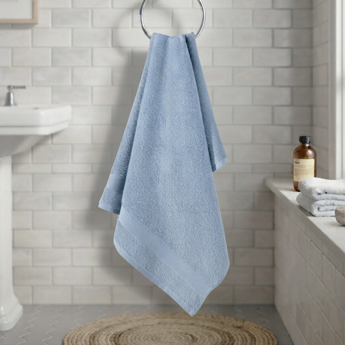 Toalla Mano Dohler Elis 50 x 70 cm 100% Algodón - CELESTE 