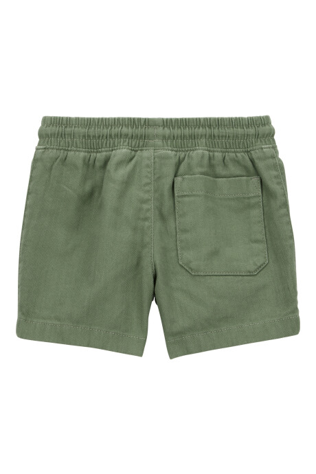 Short de algodón, oliva Sin color