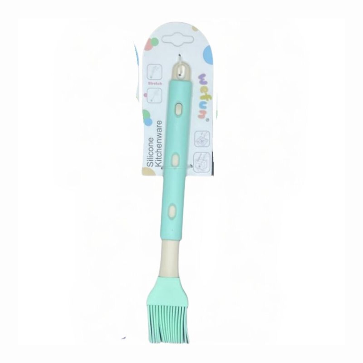 Pincel De Silicona y Mango de Madera - Verde Agua 