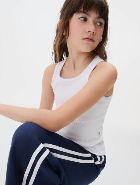 PANTALÓN INFANTIL CON CINTURA ELASTIZADA AZUL