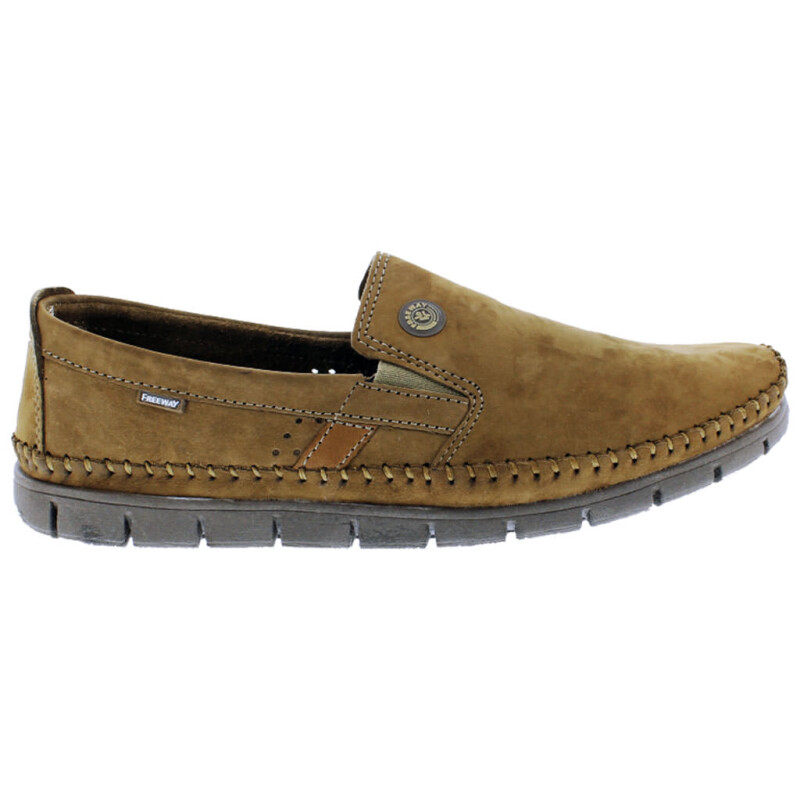 Zapato de Hombre Freeway Rutero Casual Marrón Alga (Nobuk)