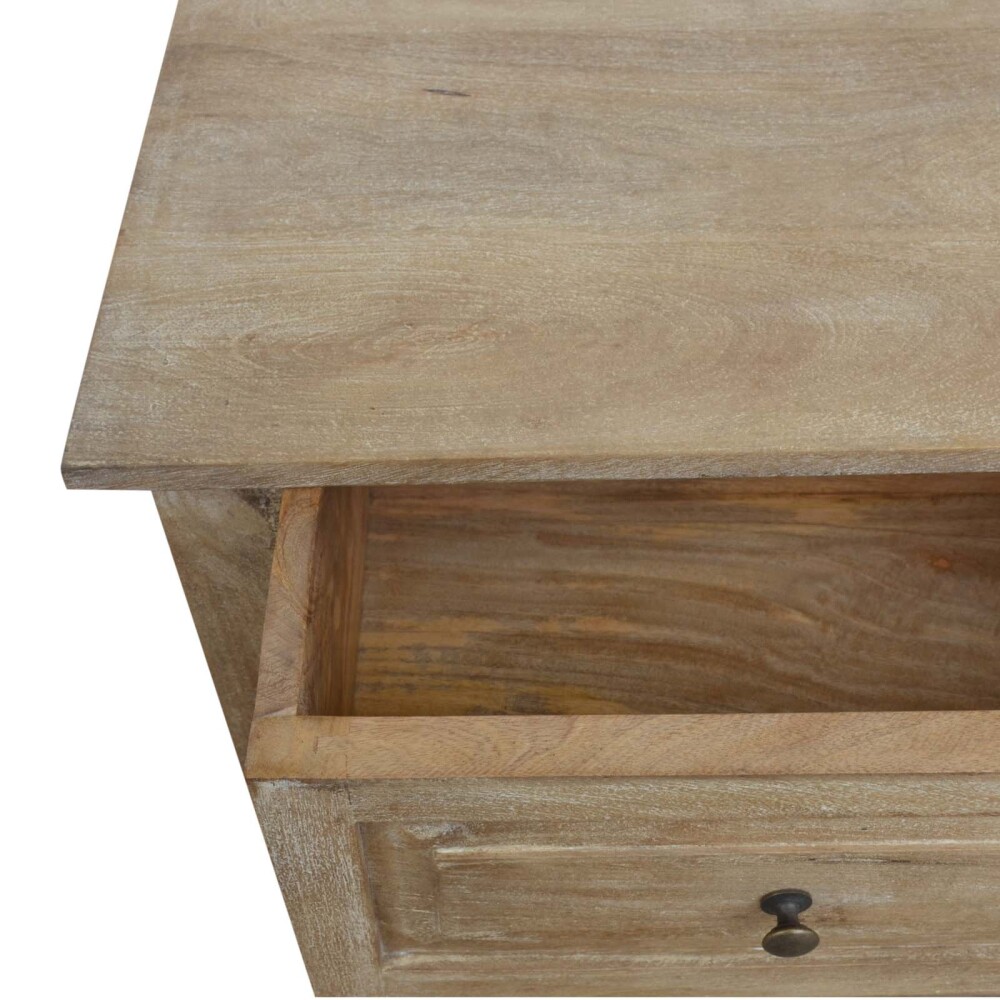 CONSOLA MADERA NATURAL-BEIGE LINO NATURAL