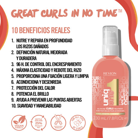 Tratamiento Cabello Rizado Revlon Uniq One Curls 230 ml Tratamiento Cabello Rizado Revlon Uniq One Curls 230 ml