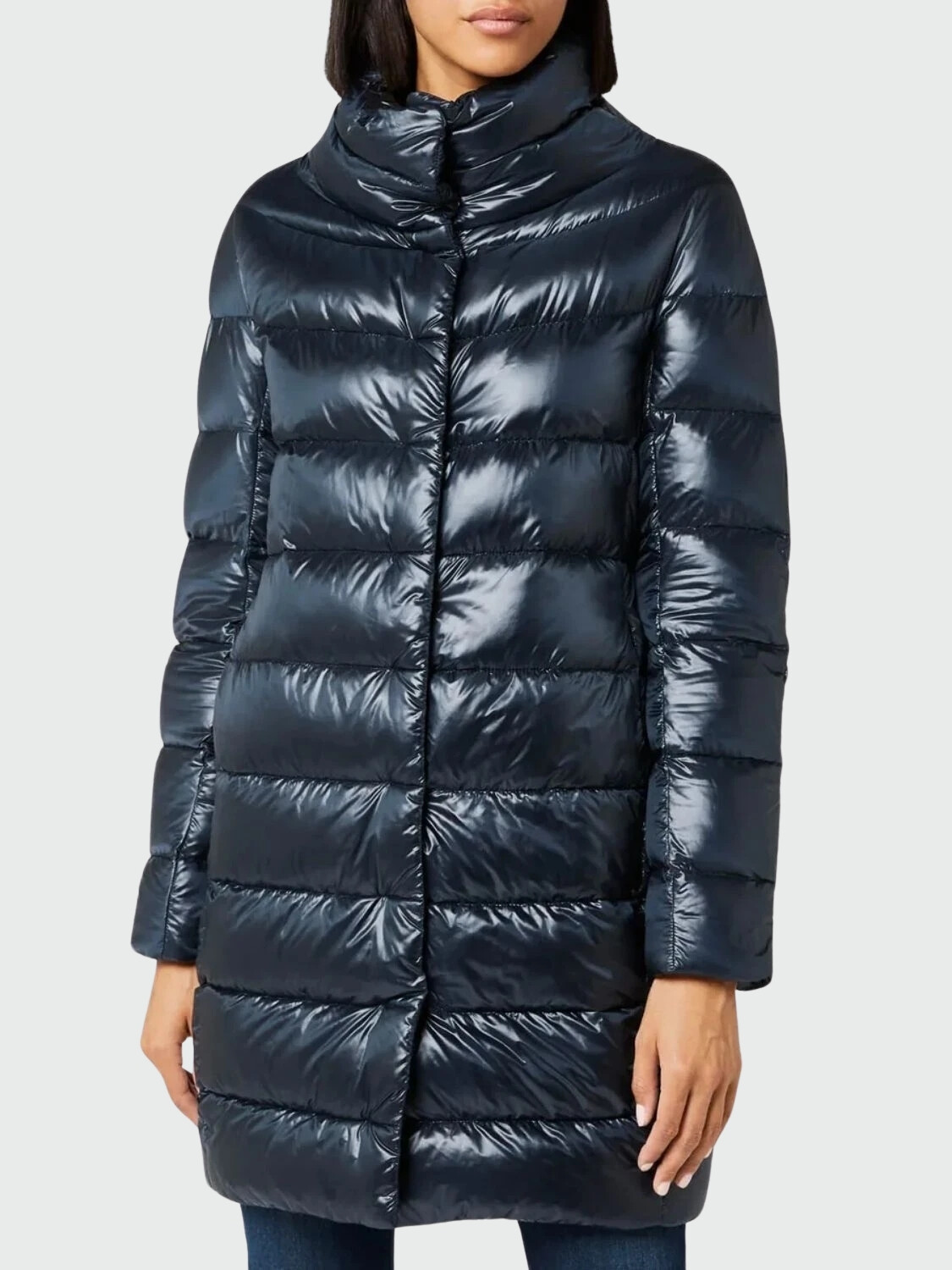 Herno-Chaqueta de nylon rellena de plumas, Dora Azul