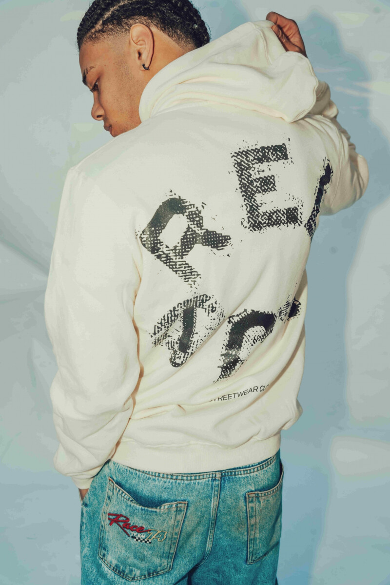 Hoodie Religión Crema