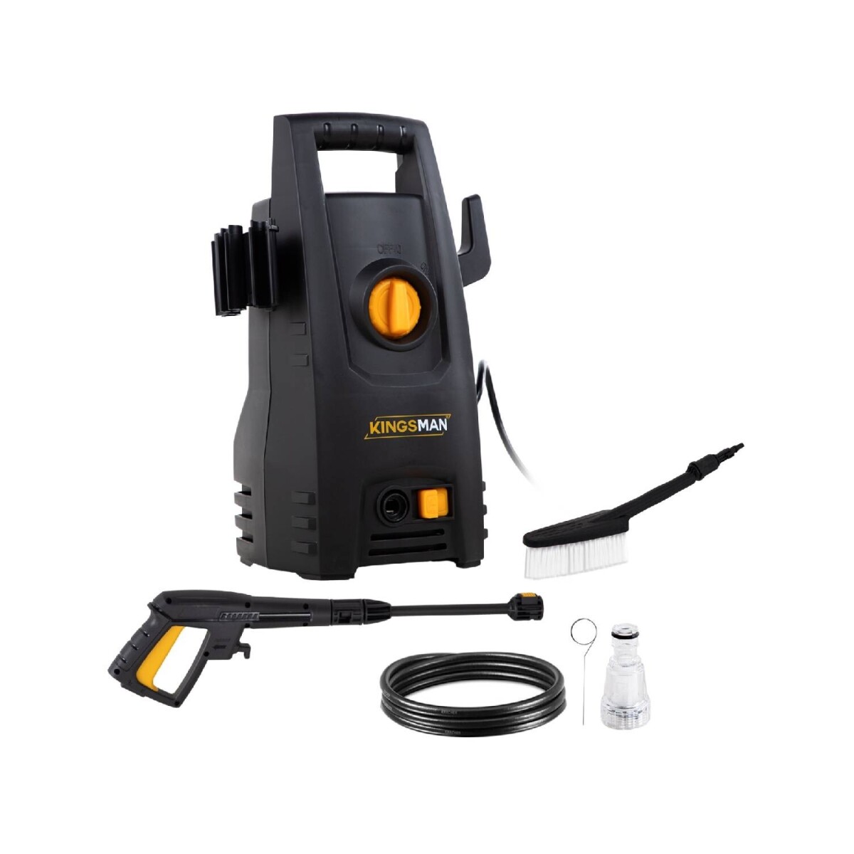 Hidrolavadora Kingsman alta presión 1200w + acces 90 bar 