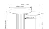Mesa de Arrime Doble - Side Living - Linea Manhattan Marron/Blanco