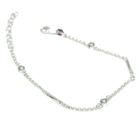 Pulsera en Plata 925 con Zirconias Pulsera en Plata 925 con Zirconias