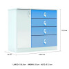 Cómoda Cajonera 4 Cajones Mueble Infantil Flex Rosa/celeste Cómoda Cajonera 4 Cajones Mueble Infantil Flex Rosa/celeste