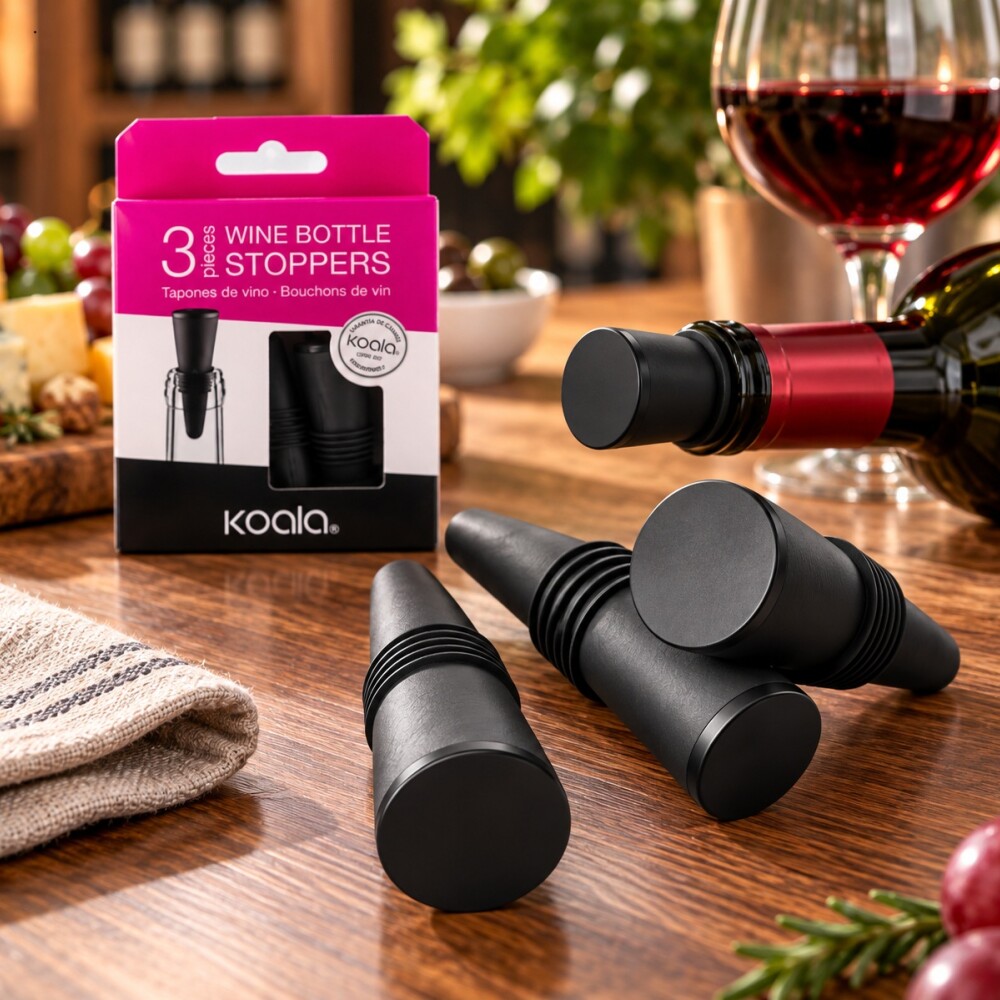 3 tapones cierre hermetico silicona KOALA 3 tapones cierre hermetico silicona KOALA