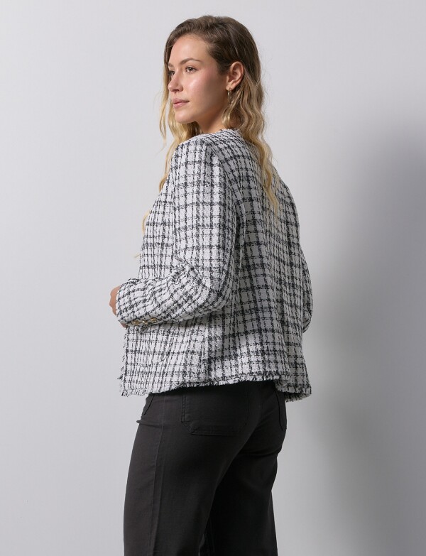 Chaqueta Boucle BLANCO/NEGRO