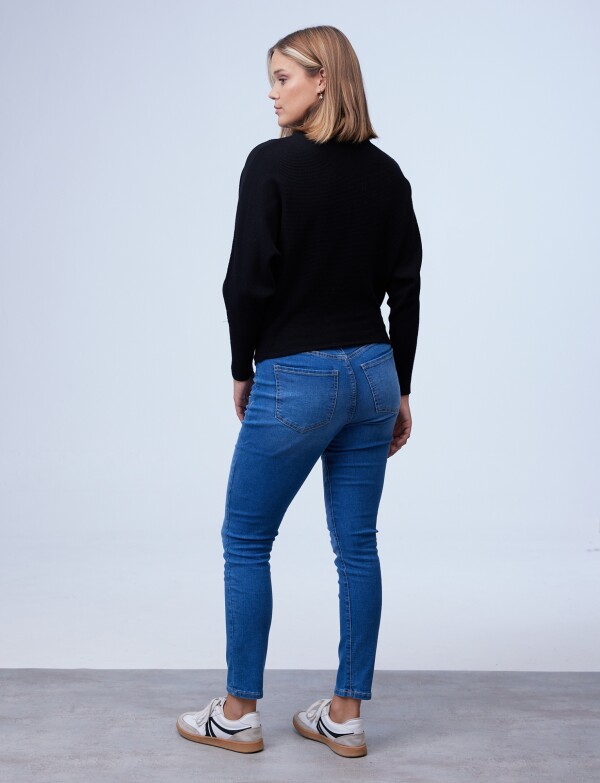 Buzo Dolman Ribs NEGRO
