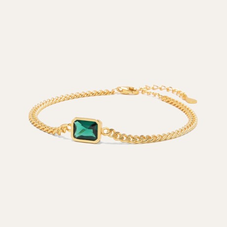 Pulsera Absolut Green - Plata y Baño de Oro Pulsera Absolut Green - Plata y Baño de Oro