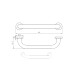 AGARRADERA METALICA 28CM PARA BAÑO LINEA ROMA BRUSHED NICKEL GRIS-BRUSHED NICKEL