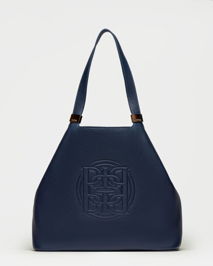 Bolso Eterial en cuero graneado Marine Blue