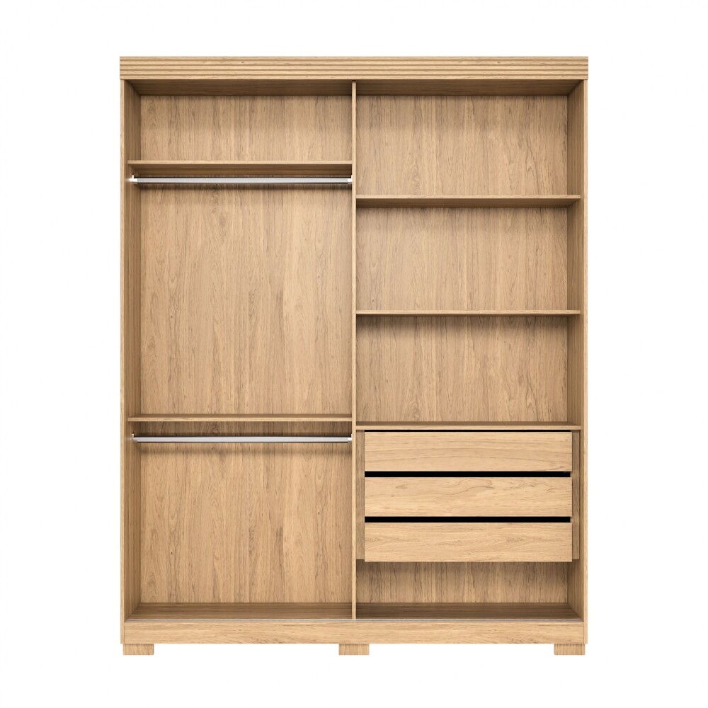 Ropero 2 puertas corredizas con espejo Sierra - Moderna Ropero 2 puertas corredizas con espejo Sierra - Moderna