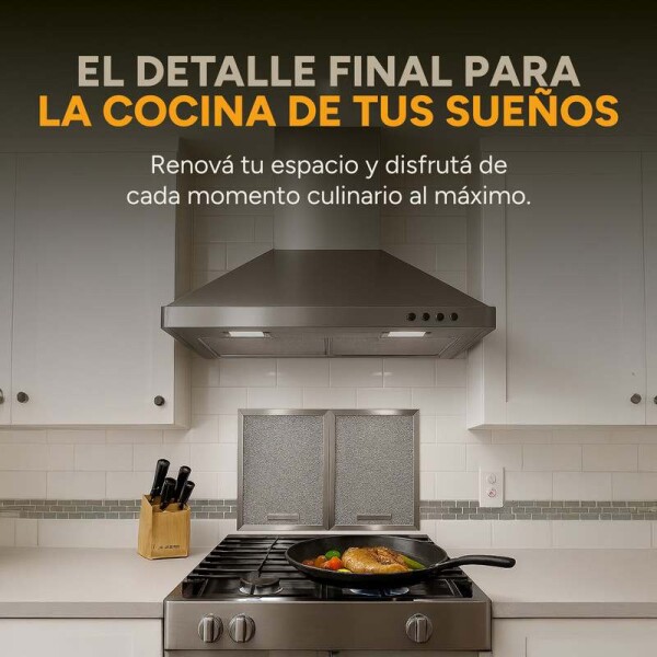 Campana De Cocina Extractor Goldtech 60cm Inoxidable Luz Variante Color Plateado