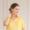 Camisa Maternal Pupa – Viscosa suave con bolsillos prácticos Estampa Amarilla