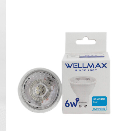 LAMPARA LED DICROICA 6W (EQUIVALE 35W) GU10 FRIA WELLMAX ++ N/a