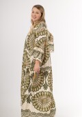Vestido largo 100% viscosa Made in a Italy Verde