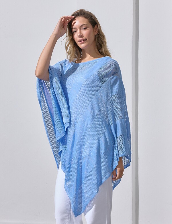 Poncho Lurex CELESTE