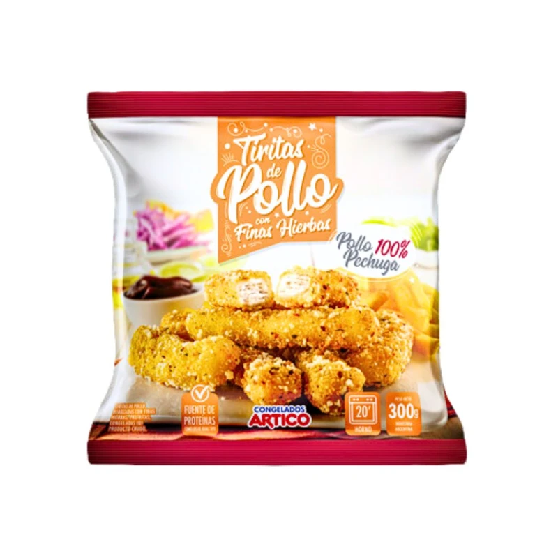 Tiritas Pollo c/finas Hierbas Ártico - 300 gr Tiritas Pollo c/finas Hierbas Ártico - 300 gr