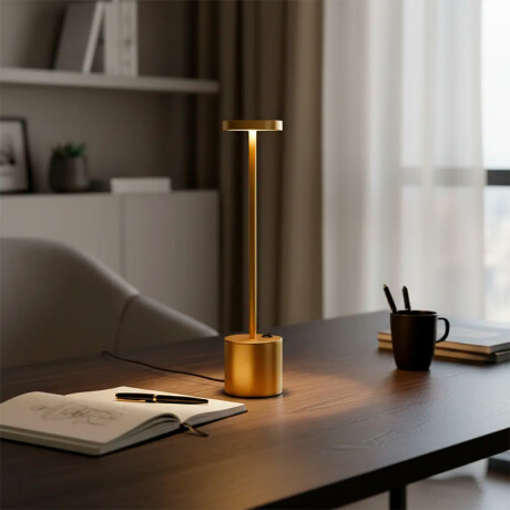 Lámpara Minimalista Metálica Dorado
