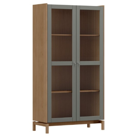 Vitrina de Cristal Barcelona – 2 Puertas (1,90 m) Color Roble / Ferrolack Vitrina de Cristal Barcelona – 2 Puertas (1,90 m) Color Roble / Ferrolack