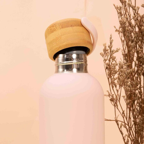 Botella con tapa de madera 750ml Blanco