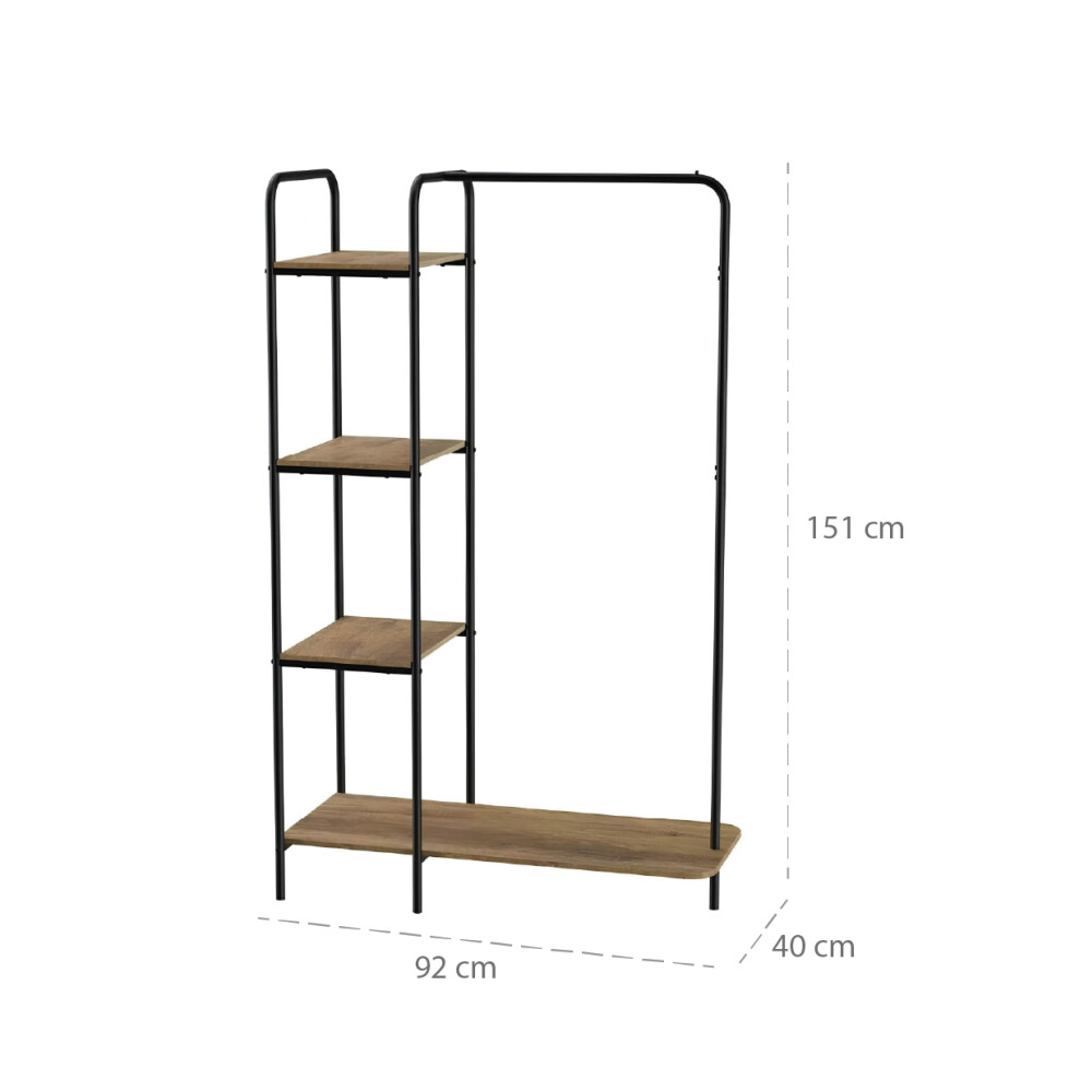 Perchero 4 estantes - House Negro