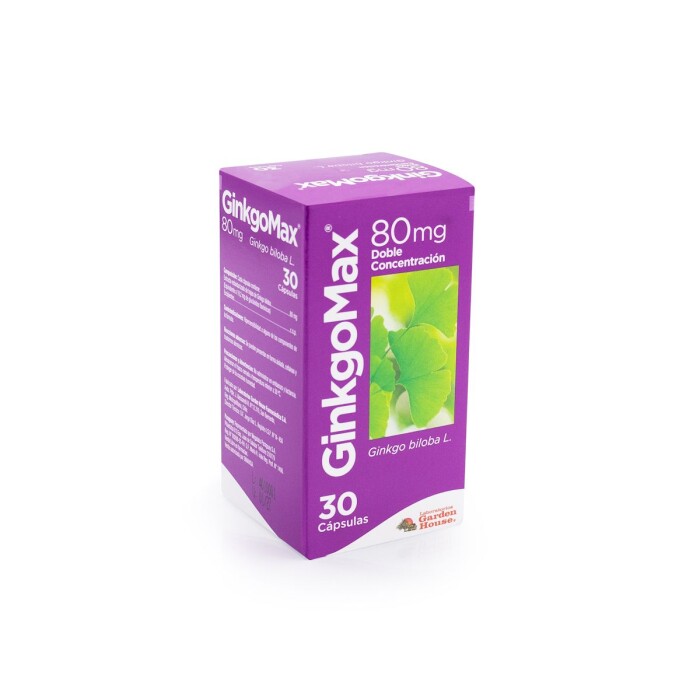 GINKGO MAX 80 MG. CJ X 30 CAPSULAS única