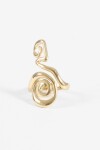 Anillo wavy acero dorado