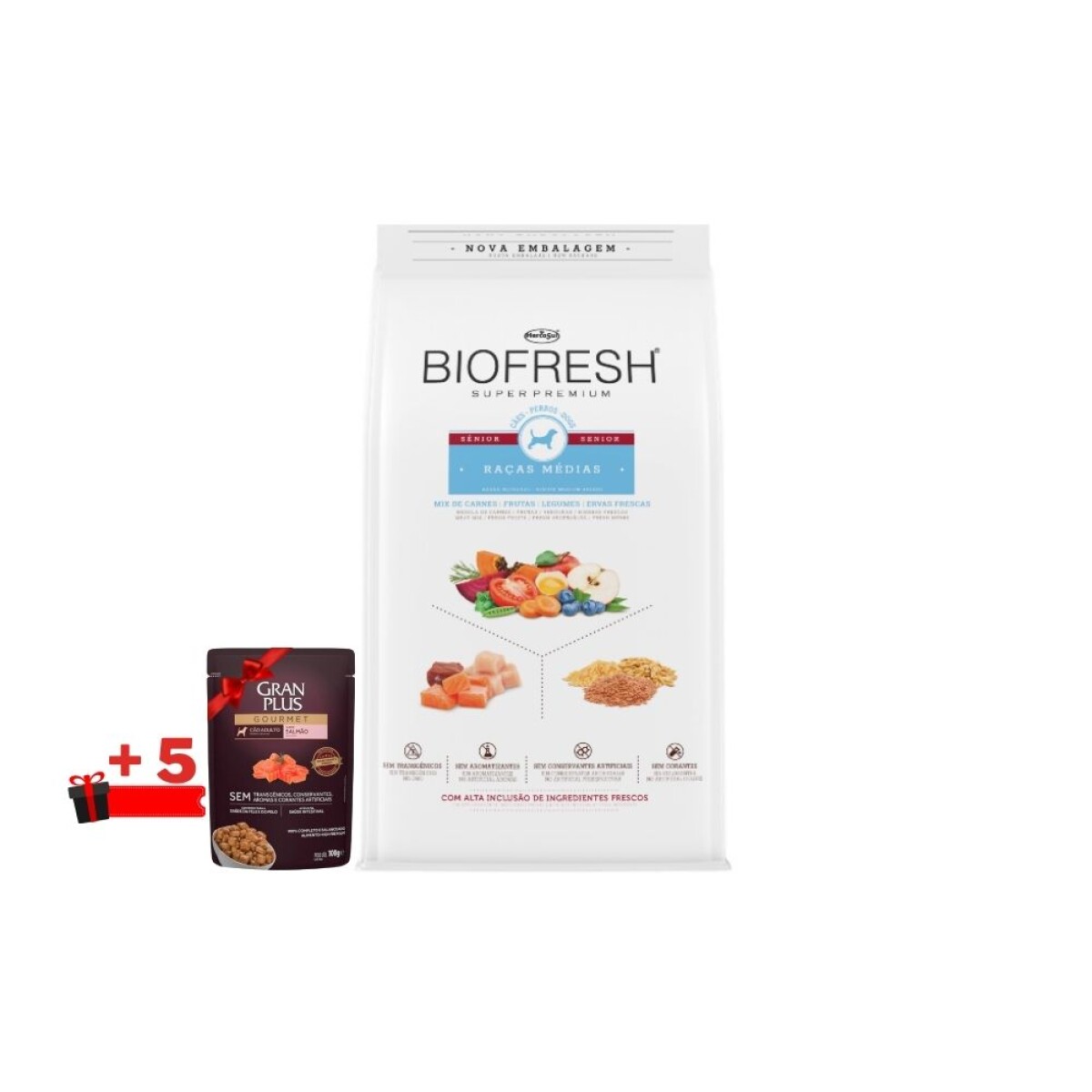 BIOFRESH PERRO SENIOR TAMAÑO MEDIANO 10,1KG - Unica 