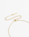 Cadena Corta con Dije Cubic zirconia Collar Con Dije Hematite De La Línea Delicates. - Dorado