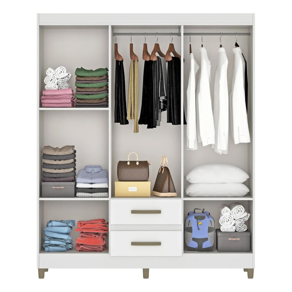 Combo dormitorio completo: Ropero + Cómoda + 2 mesas de luz Combo dormitorio completo: Ropero + Cómoda + 2 mesas de luz