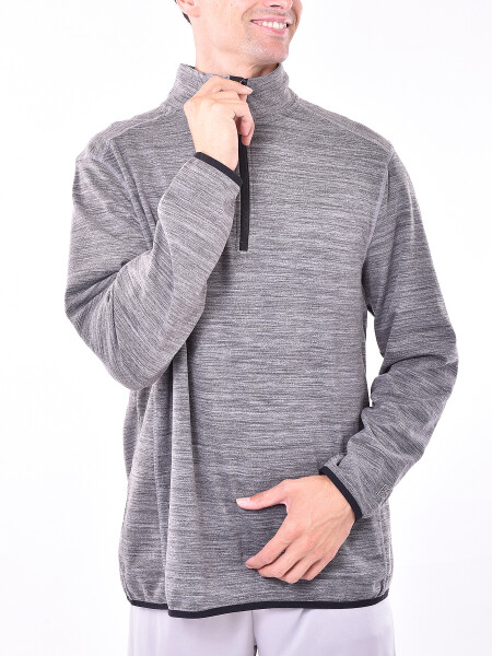 REMERA ROCHET GRIS MELANGE M
