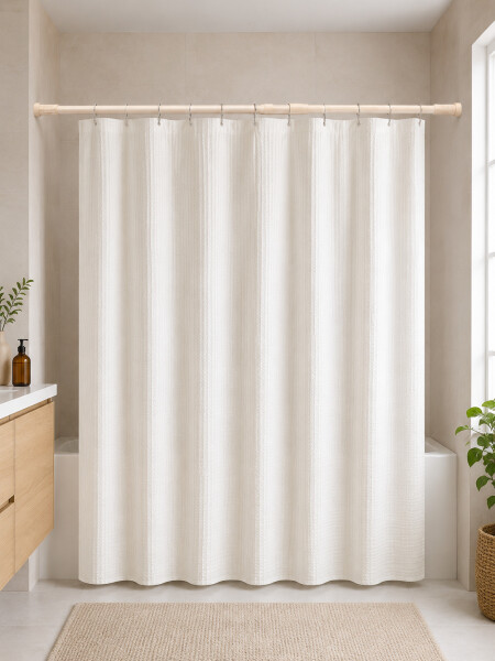 PALO PARA CORTINA DE BAÑO BEIGE