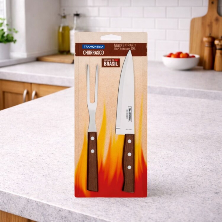 JUEGO TRINCHANTE TRAMONTINA 2 PIEZAS JUEGO TRINCHANTE TRAMONTINA 2 PIEZAS